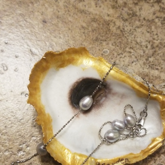 Gray Pearl necklace - Picture 1 of 3